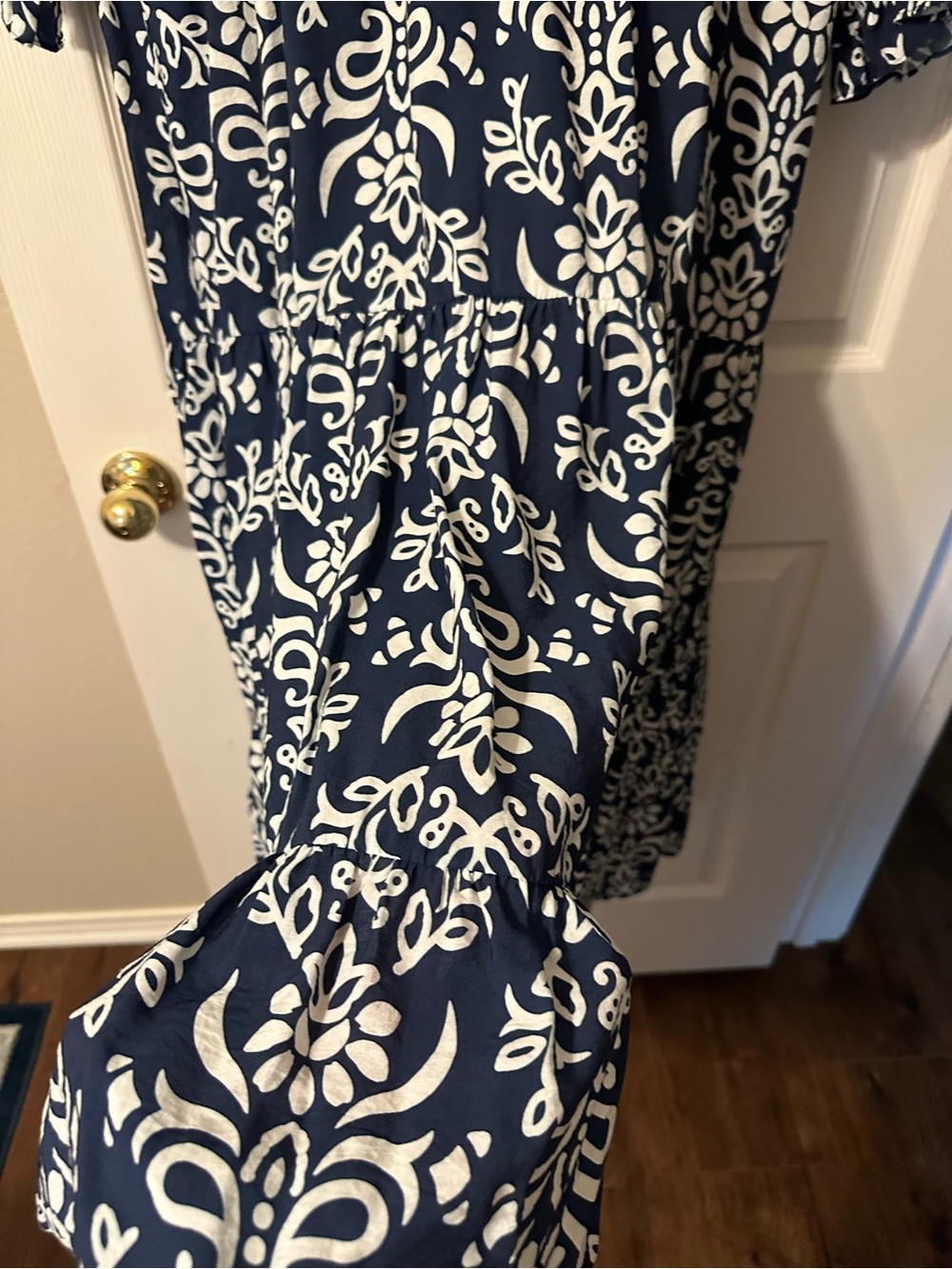 Skies Are Blue Navy and White Printed Maxi Dress Size 2X  NWOT - Picture 5 of 7